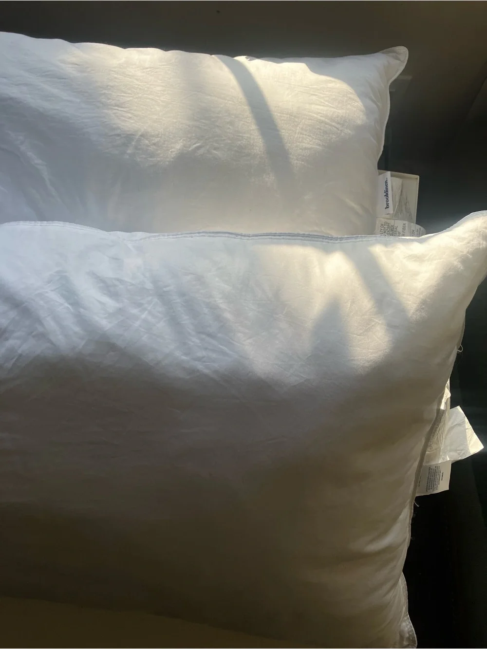 Brooklinen Mid-Plush Alternative Down Pillows Set of 2 KING 20”X36”